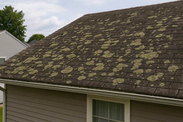 Lichen Growth on Roof